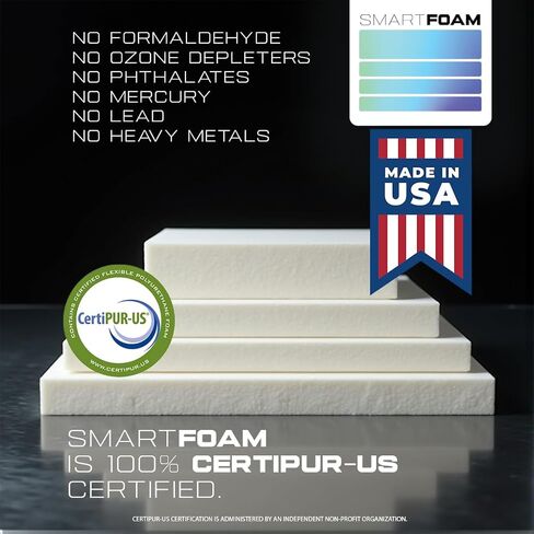 SmartFoam HD Custom Cut Foam for Mattresses & Cushions – High Density Upholstery Foam for DIY Projects, Beds, & Sofas Premium, Free Choice of Comfort Levels (Medium or Firm) in Saudi Arabia