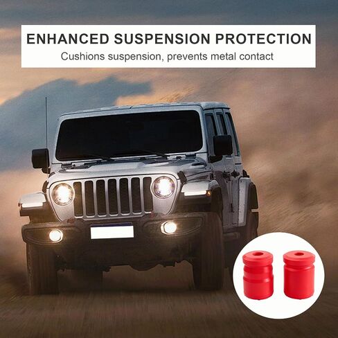 4PC Front & Rear Bump Stops Fit for Jeep Wrangler JK JKU Sport Rubicon Sahara Freedom Unlimited 2007-2018, Replace 1-1303 1-1304 in Saudi Arabia