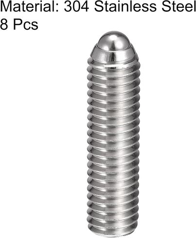 مجموعة براغي Uxcell ذات نقطة كروية، M8 × 16 مم 304 من الفولاذ المقاوم للصدأ متري برغي مقبس سداسي زنبركي 8 قطع in Saudi Arabia