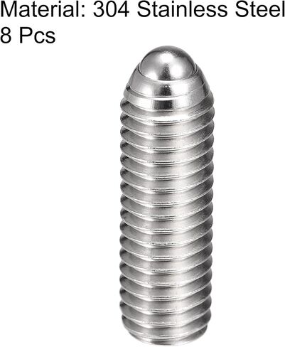 مجموعة براغي Uxcell ذات نقطة كروية، M8 × 16 مم 304 من الفولاذ المقاوم للصدأ متري برغي مقبس سداسي زنبركي 8 قطع in Saudi Arabia