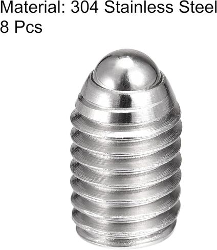 مجموعة براغي Uxcell ذات نقطة كروية، M8 × 16 مم 304 من الفولاذ المقاوم للصدأ متري برغي مقبس سداسي زنبركي 8 قطع in Saudi Arabia