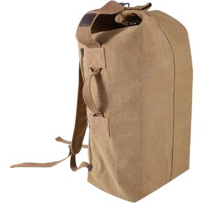 Canvas Leisure Backpack Tactical Military Duffel Bags Travel Climbing Bag, Gym Bag Top Load for Outdoor Sports (Army Green, Upgrade S)