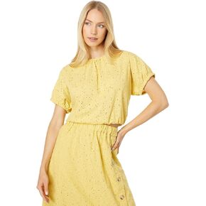 Madewell Eyelet Michele Bubble Top in Dream-On Daisies