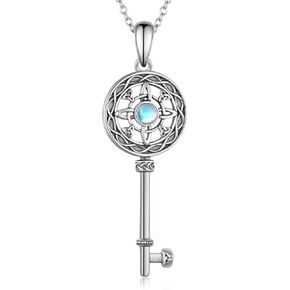 Witches Knot Necklace for Women 925 Sterling Silver Celtic Witches Knot Pendant Amulet Witch Jewelry Gifts for Women