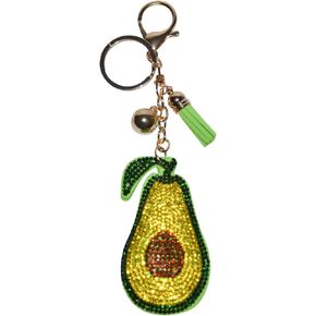 Avocado Keychain for Women and Girls Backpack Key Chain Accessories Bling Purse Charm Key Fob
