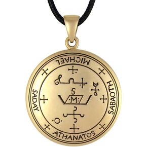 Bronze Sigil of Archangel Michael Talisman Necklace