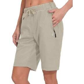Little Donkey Andy Women's Lightweight Breathable Hiking Shorts, Quick-Dry Golf Shorts with Zipper Pockets, Air-Holes Tech