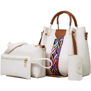 Women Handbag Set Top Handle Bag Soft PU Leather Tote Satchel Shoulder Clutch Bag Purse Wallet