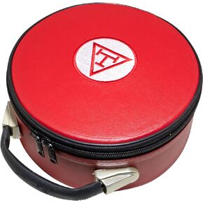 UK empire group limited Masonic Royal Arch Chapter Crown Cap/Hat Case Red, Embroidered Triple Tau