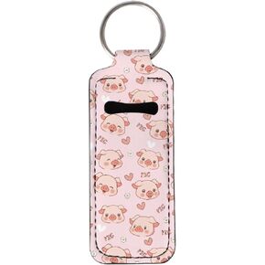 Chapstick Holder Keychain Lip Balm Sleeves Keyring 1 Packs Set Travel Accessories for Women Girls