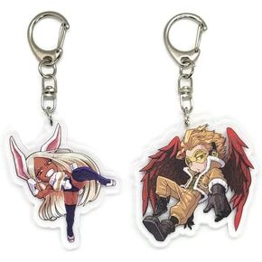 EBTY DREAMS Inc. - Set of 2 Hero Academia Acrylic Keychain Keigo Takami (Hawks), Rumi Usagiyama (Rabbit Mirko) v2