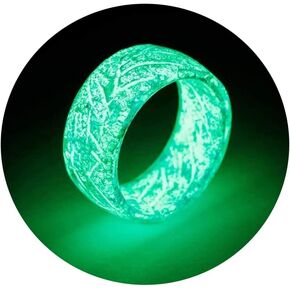 Venus Orb Ring for Men, Luminous Glow Rings Glowing in the Dark Rings Cute Simple Glow Resin Rings Aesthetic for Women Girls Boys Jewelry