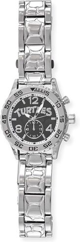 Accutime Nickelodeon Teenage Mutant Ninja Turtles Adult Men's Analog Watch - Silver Tone Strap, Glass Dial Face, Mattle Case, Male, Analog Wrist Watch in Silver (Model: TMN8004AZ) in Saudi Arabia