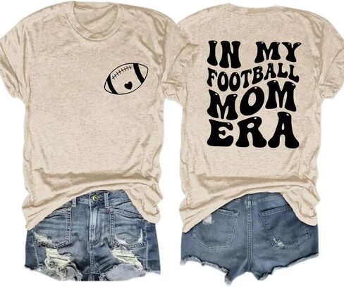 تي شيرت نسائي مطبوع عليه Mom Life من Mama، تي شيرت كاجوال لطيف لعيد الأم للأم in Saudi Arabia