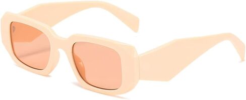 Azoxus Retro Fashion Irregular Rectangle Sunglasses UV400 Protection Trendy Small Plastic Frame AZ9492 in Saudi Arabia