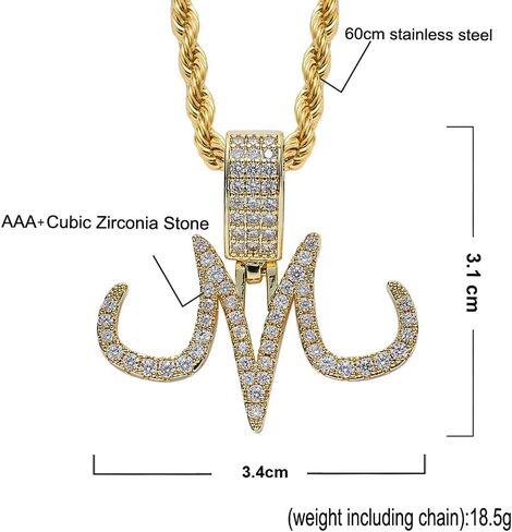 Union Power Cartoon Magic Tattoo Logo M قلادة قلادة الهيب هوب مثلج خارج سلسلة هدايا للرجال والنساء in Kuwait