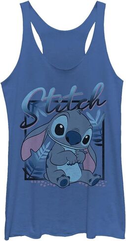 Disney Women's Lilo & Stitch Stitch Square Tri-Blend Racerback Layering Tank in Saudi Arabia