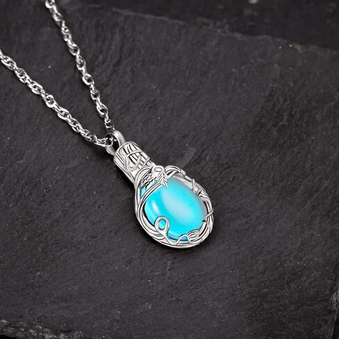Tree of Life Urn Necklace for Ashes Teardrop Cremation Jewelry with Crystal Love Memorial Jewelry Ash Holder Birthstone Necklaces for Ashes Remembrance Funeral Pendant in Saudi Arabia