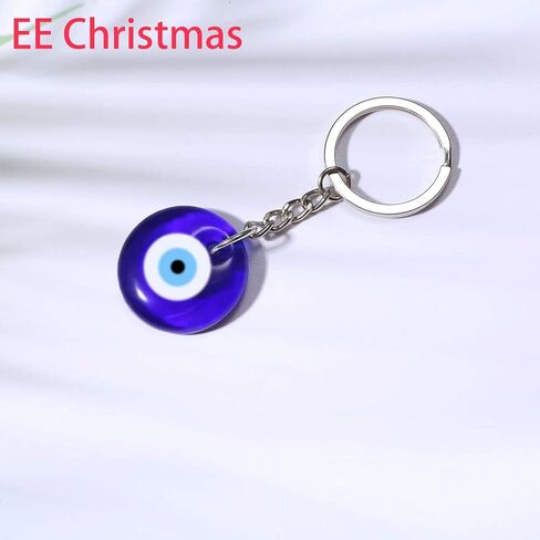 سلسلة مفاتيح عين الشر حلقة رئيسية للنساء والرجال سيارة حظا سعيدا محظوظا سحر حماية DIY سلاسل المفاتيح الدائري in Kuwait