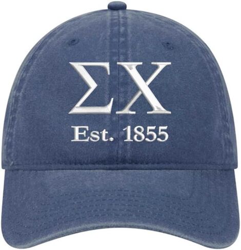 Sigma Chi Fraternity Baseball Hat - SX Embroidered Greek Letter Cap - Unstructured Fraternity Hat in Saudi Arabia