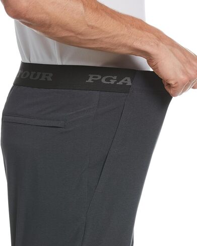 شورت PGA TOUR للرجال بحزام خصر مرن مكشوف Dobby Golf in Saudi Arabia