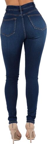 جينز نسائي من Twiinsisters عالي الخصر مصنوع من قماش ممتاز قابل للتمدد in Kuwait