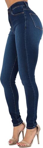 جينز نسائي من Twiinsisters عالي الخصر مصنوع من قماش ممتاز قابل للتمدد in Kuwait