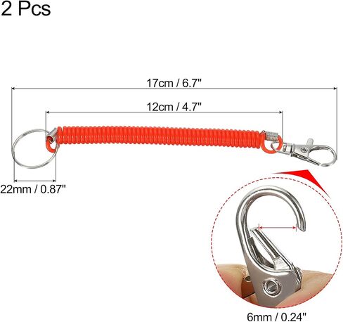 PATIKIL Spiral Spring Coil Keychain, Stretch Cord Key Ring for Keys Wallet Cellphone in Saudi Arabia