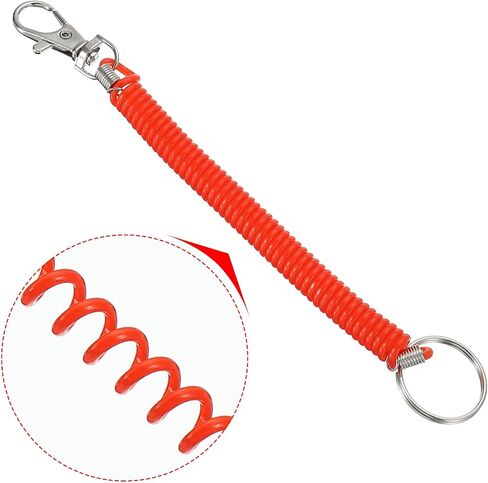 PATIKIL Spiral Spring Coil Keychain, Stretch Cord Key Ring for Keys Wallet Cellphone in Saudi Arabia