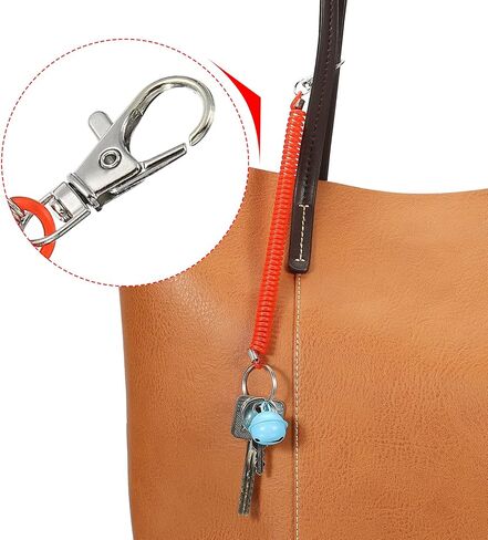 PATIKIL Spiral Spring Coil Keychain, Stretch Cord Key Ring for Keys Wallet Cellphone in Saudi Arabia