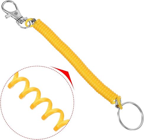 PATIKIL Spiral Spring Coil Keychain, Stretch Cord Key Ring for Keys Wallet Cellphone in Saudi Arabia