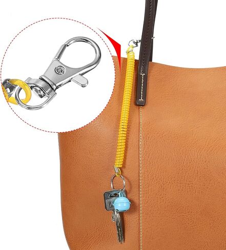 PATIKIL Spiral Spring Coil Keychain, Stretch Cord Key Ring for Keys Wallet Cellphone in Saudi Arabia