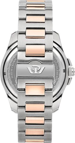 AMALFI 43MM CHRO W/SILVER DIAL BR SS+RG, Silver, Pink in Kuwait