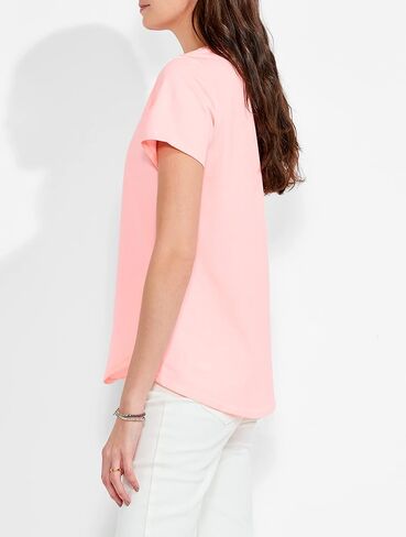 NIC+ZOE Women's Ss Shirt Tail Crew Tee in Saudi Arabia