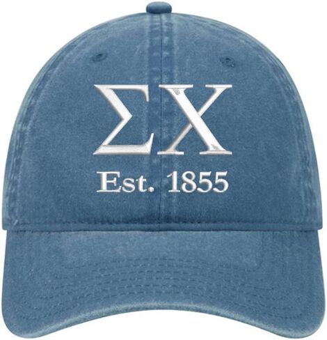 Sigma Chi Fraternity Baseball Hat - SX Embroidered Greek Letter Cap - Unstructured Fraternity Hat in Saudi Arabia