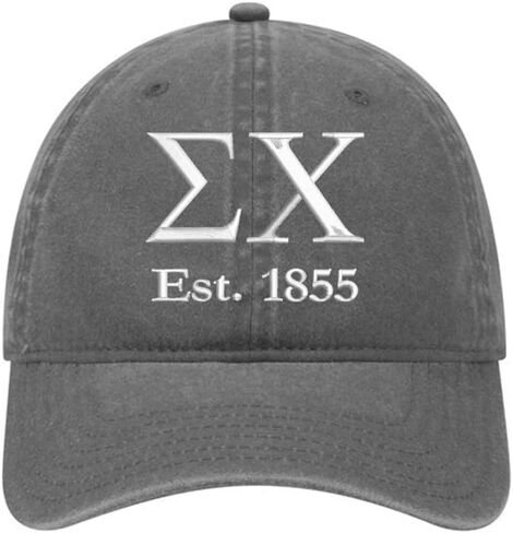 Sigma Chi Fraternity Baseball Hat - SX Embroidered Greek Letter Cap - Unstructured Fraternity Hat in Saudi Arabia