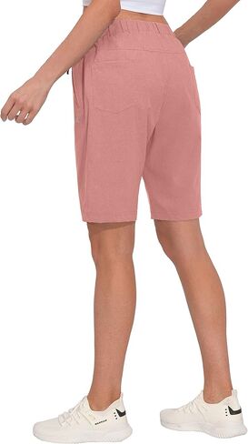 Little Donkey Andy Women's Lightweight Breathable Hiking Shorts, Quick-Dry Golf Shorts with Zipper Pockets, Air-Holes Tech in Saudi Arabia