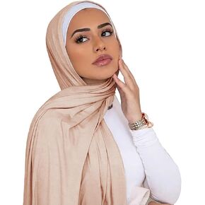 Piewag Hijab Scarf for Women Soft Cotton Muslim Jersey Hijab Head Wrap Scarves Fashion Long Scarf Shawls