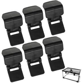 VILLCASE 6pcs Reptile Terrarium Covers Screen Clips, Escape Reptile Plastic Terrarium Buckle for Aquariums, 5.00X3.00X2.50cm/1.97X1.18X0.98in