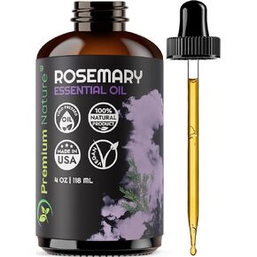 Organic Rosemary Essential Oil for Diffuser Aromatherapy Oil Rosemary Essential Oil for Skin Organic Rosemary Oil for Hair Growth Organic Diffuser Oil Essential Oil for Body Oils Aceite de Romero 4oz