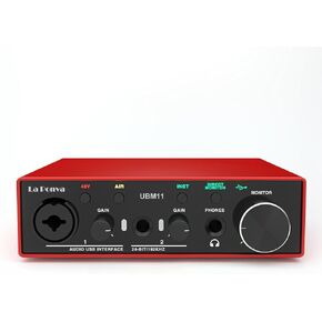 2023 Newest La Ponva USB Audio Interface for Pc and Mac, 24Bit/192kHz High-Fidelity for Professional Recording, Podcasting, Streaming, with XLR/48V Phantom Power for MIC, Ultra-low Latency for Studio