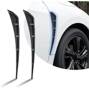 2 PCS Car Fender Side Vents, Fender Decorative Stickers, ABS Waterproof Spoiler, 16.14" x 3.54" Side Vents Protection Kit, Universal for Most Cars, Trucks, SUVs (Black)