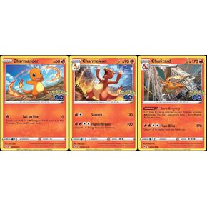 Charizard 010/078 - Pokemon Go - Foil - Evolution Card Lot - Charmeleon Charmander
