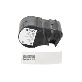 Brady Authentic (M5-119-461) Self-Laminating Cryogenic Polyester Labels 1.5"H x 3.75"W Black on White, Clear, 80 Labels. for use with The BMP51 and M511 Label Printers