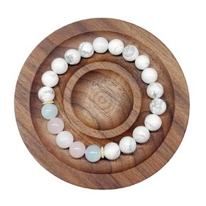 Pride Bracelets, Pan Pansexual Pride Bracelet for Pan Pansexual Pride Stuff Accessories Decoration Present (Real Natural Stone, Adjustable Size)