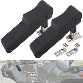 2PCS Front Storage Rack Rubber Flexible Draw Compatible with Sportsman 450 570 1000 ETX OEM 7081927 Soft Thermoplastic Elastomer Small Over Center Boat Latch Door Handle (Black,2pcs)