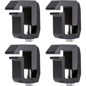 AA-Racks P-AC-08 Truck Cap / Camper Shell Mounting Clamp fit Chevrolet Silverado S-10 Colorado / GMC Sierra Sonoma Canyon, DODGE Ram, FORD F-150, Set of 4 - Black