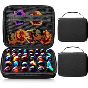 Gemscream 2 Pcs Toy Organizer Storage Case Toys Container Holder with Mesh Pocket Toy Storage Box for Toys Cards Collectible Figures, (Case Only) Black in Saudi Arabia