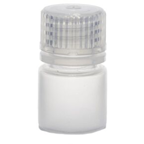 EISCO 8mL Rigid Plastic Reagent Bottle with Narrow Mouth (0.53" ID) and Screw Cap - Polypropylene