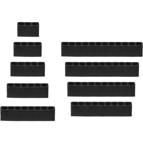 HARFINGTON 9pcs Screwdriver Bit Holder Organizer Hex Drill Plastic Storage Case for Any 1/4" Metal Driver Bits